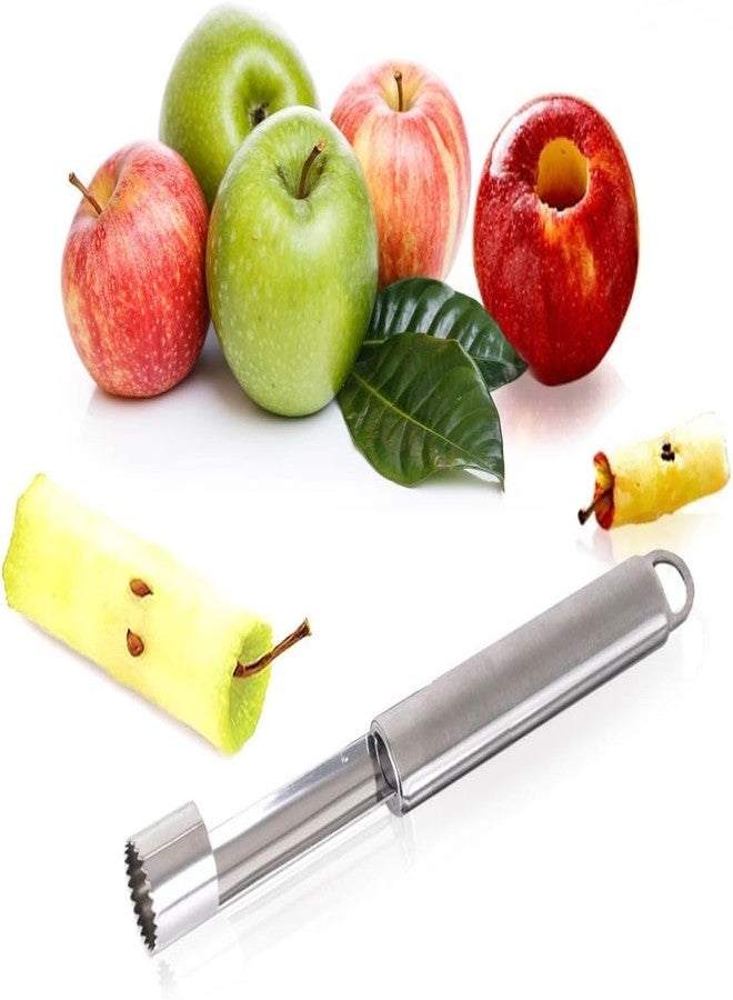 TASKHOUSE Stainless Steel Apple Corer Easy Grip Durable Fruit & Vegetable Core Remover Tool for Pears, Bell Peppers (1 Piece) - Image 1